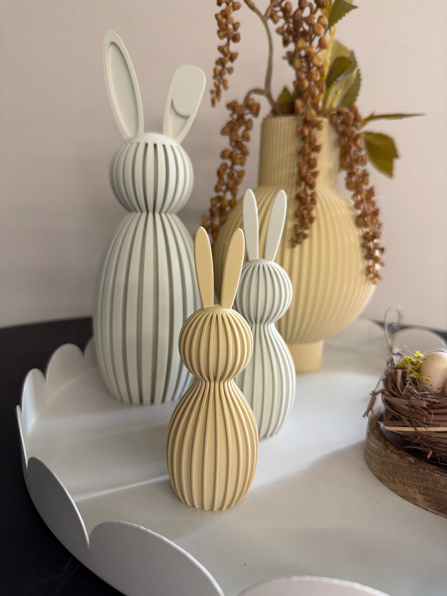 3D paashaas ribbel beige - DYNA WOONDECORATIE