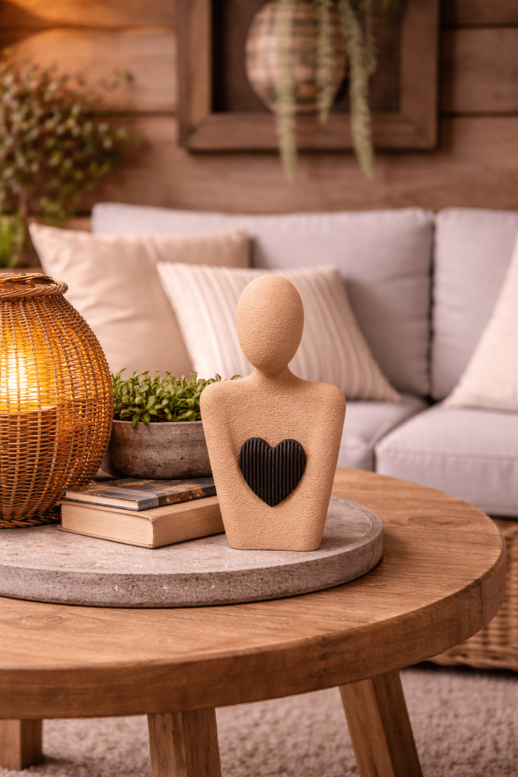 3D beeldje met hart - DYNA WOONDECORATIE