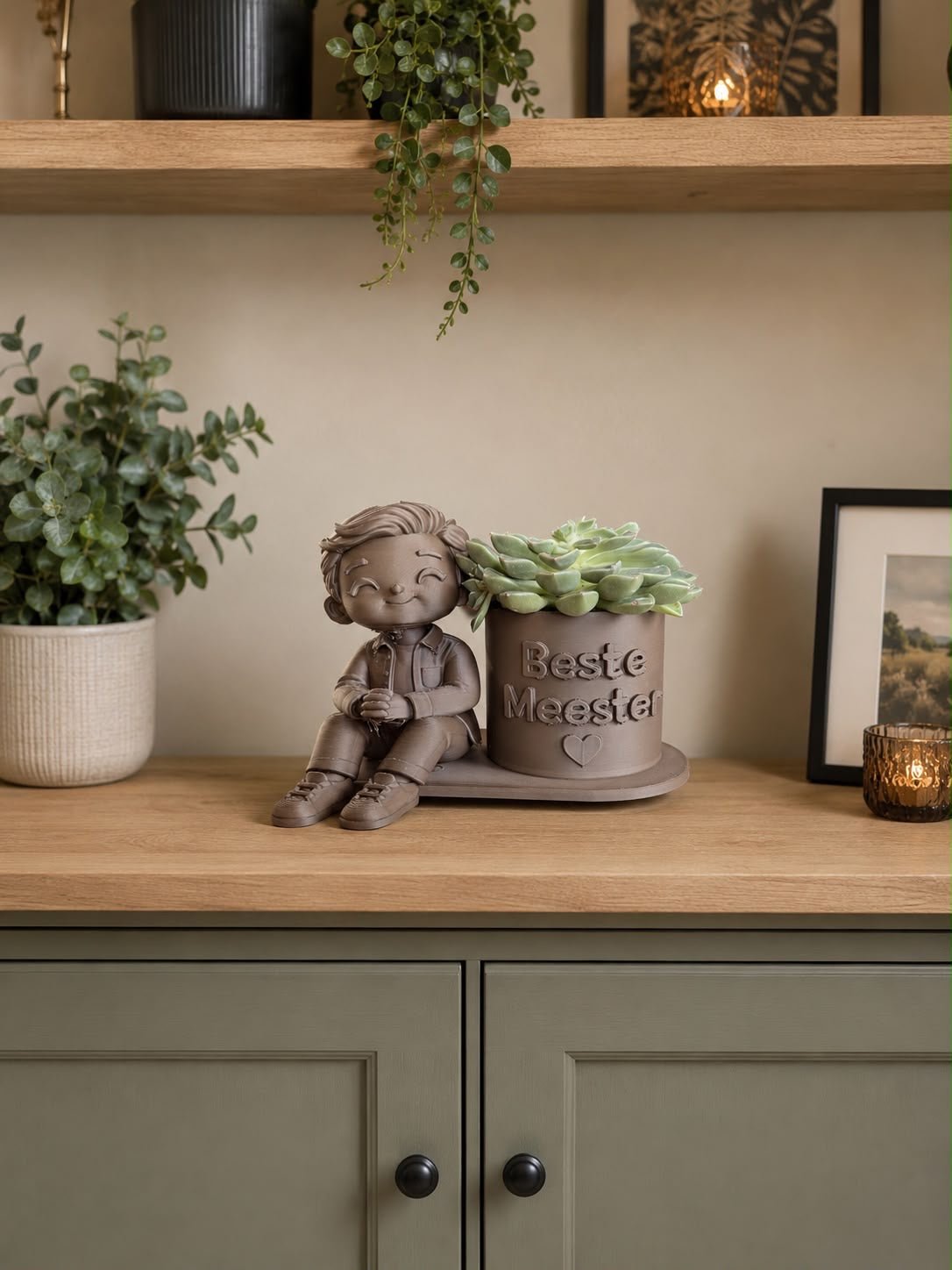 3D bloemenpotje Beste Meester - DYNA WOONDECORATIE