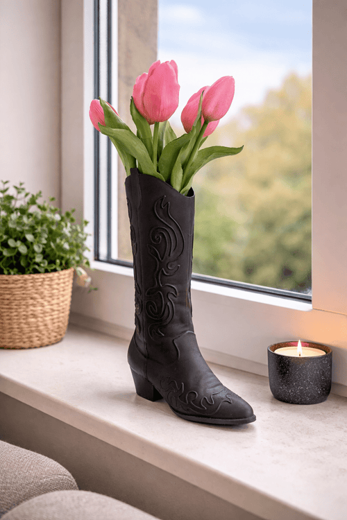 3D cowboylaars vaas - DYNA WOONDECORATIE