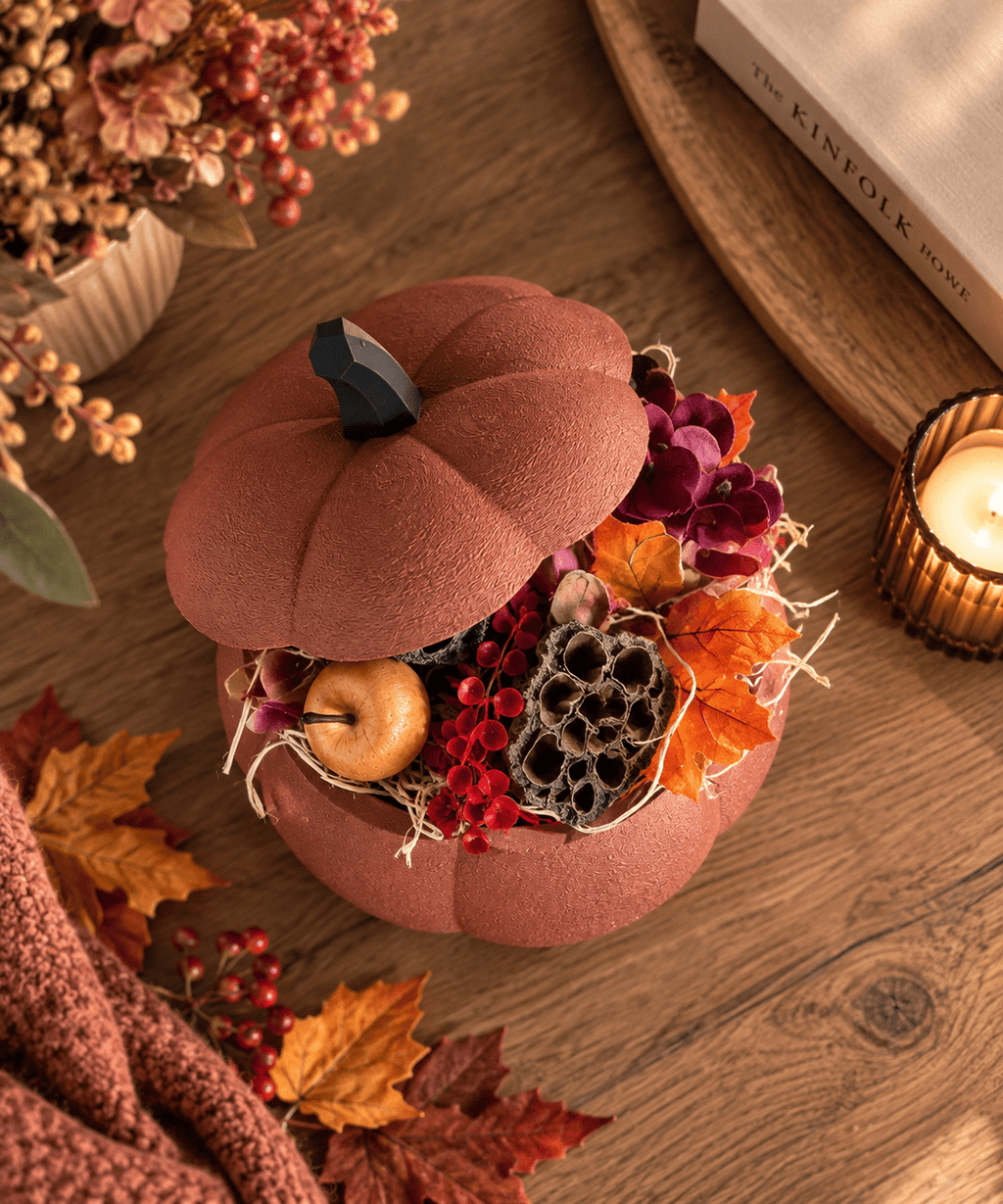 3D decoratieve pompoen met decoratie - DYNA WOONDECORATIE