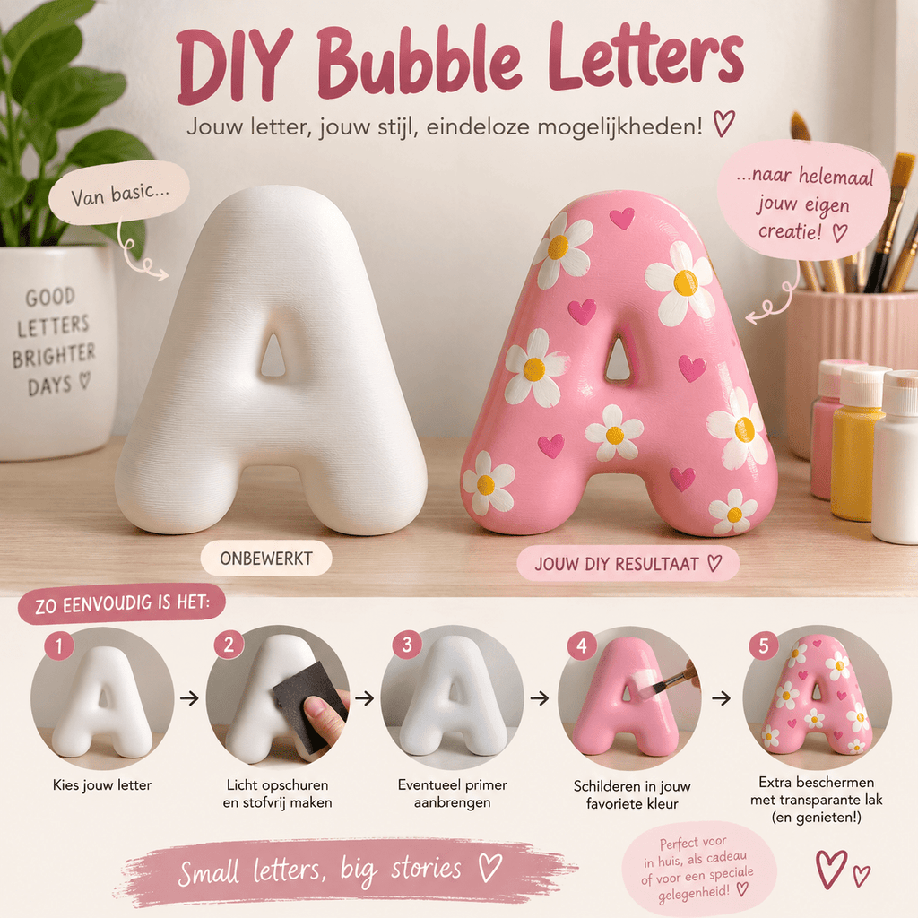 3D DIY bubble letters - DYNA WOONDECORATIE