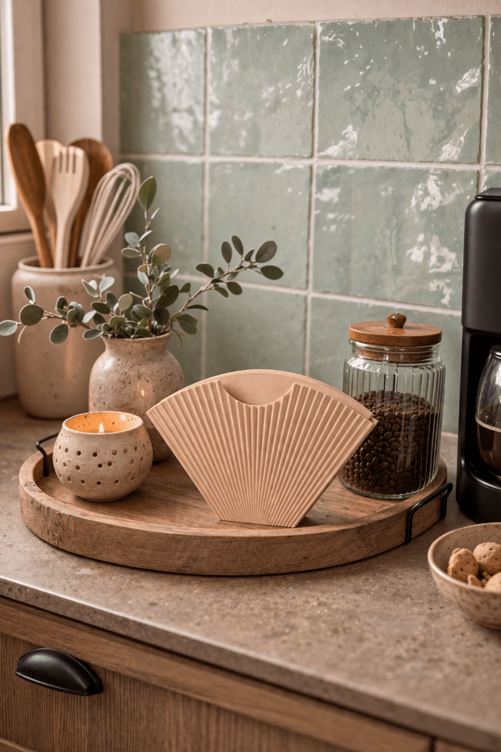 3D - geprinte filterhouder voor maat 4 koffiefilters - DYNA WOONDECORATIE