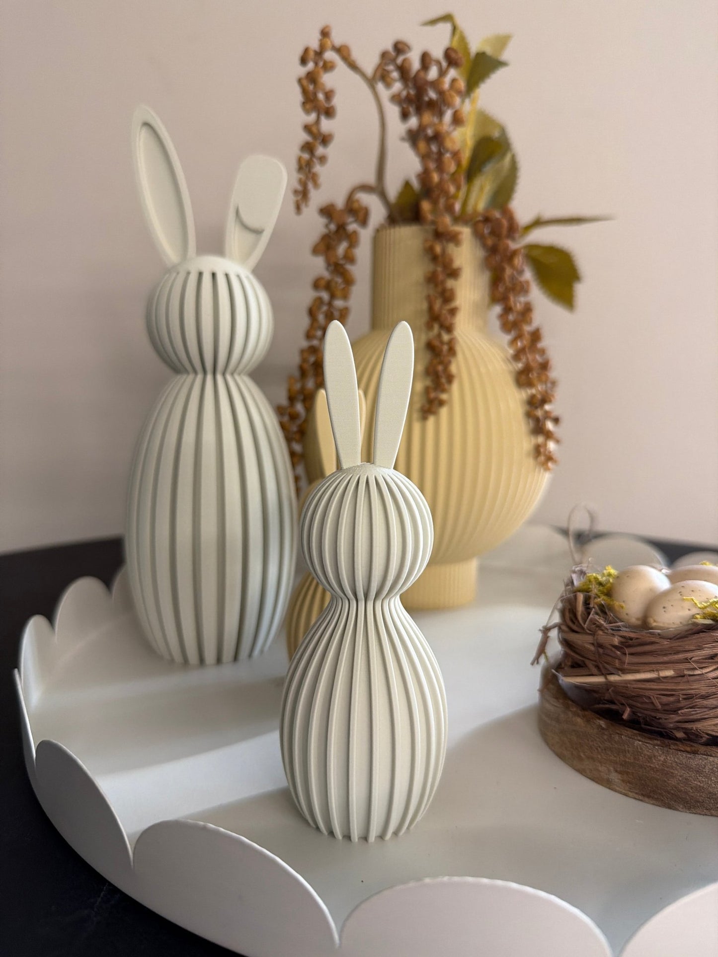 3D paashaas ribbel light khaki - DYNA WOONDECORATIE