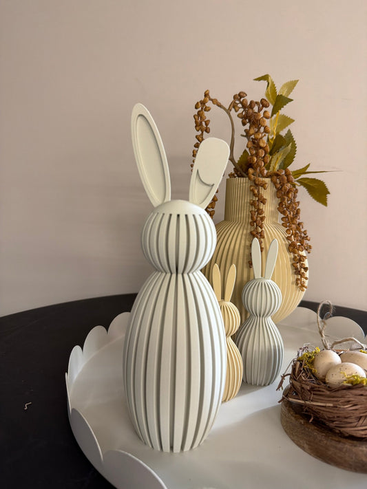 3D paashaas ribbel XL light khaki - DYNA WOONDECORATIE