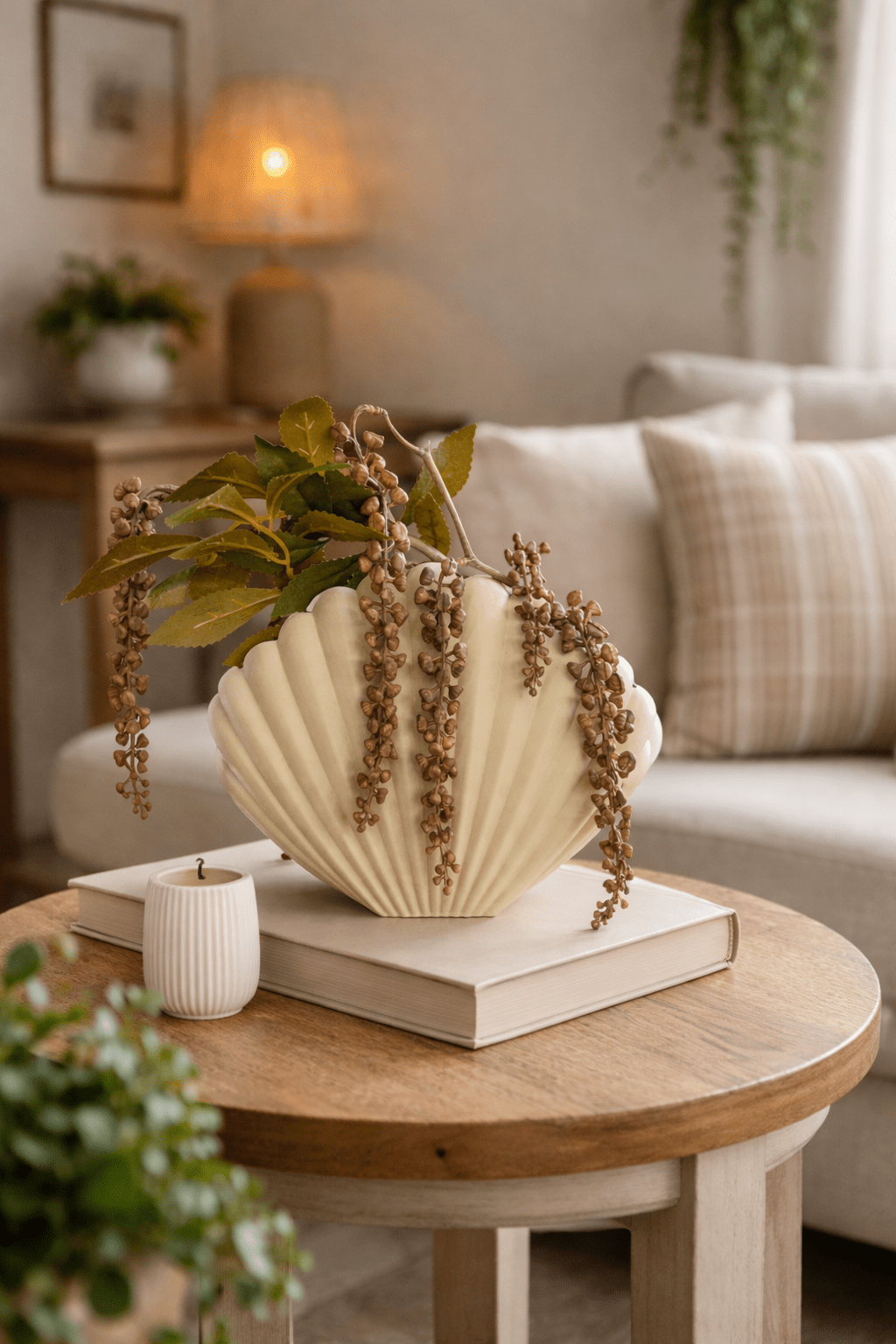 3D Shell Vase ‘beige’ - DYNA WOONDECORATIE