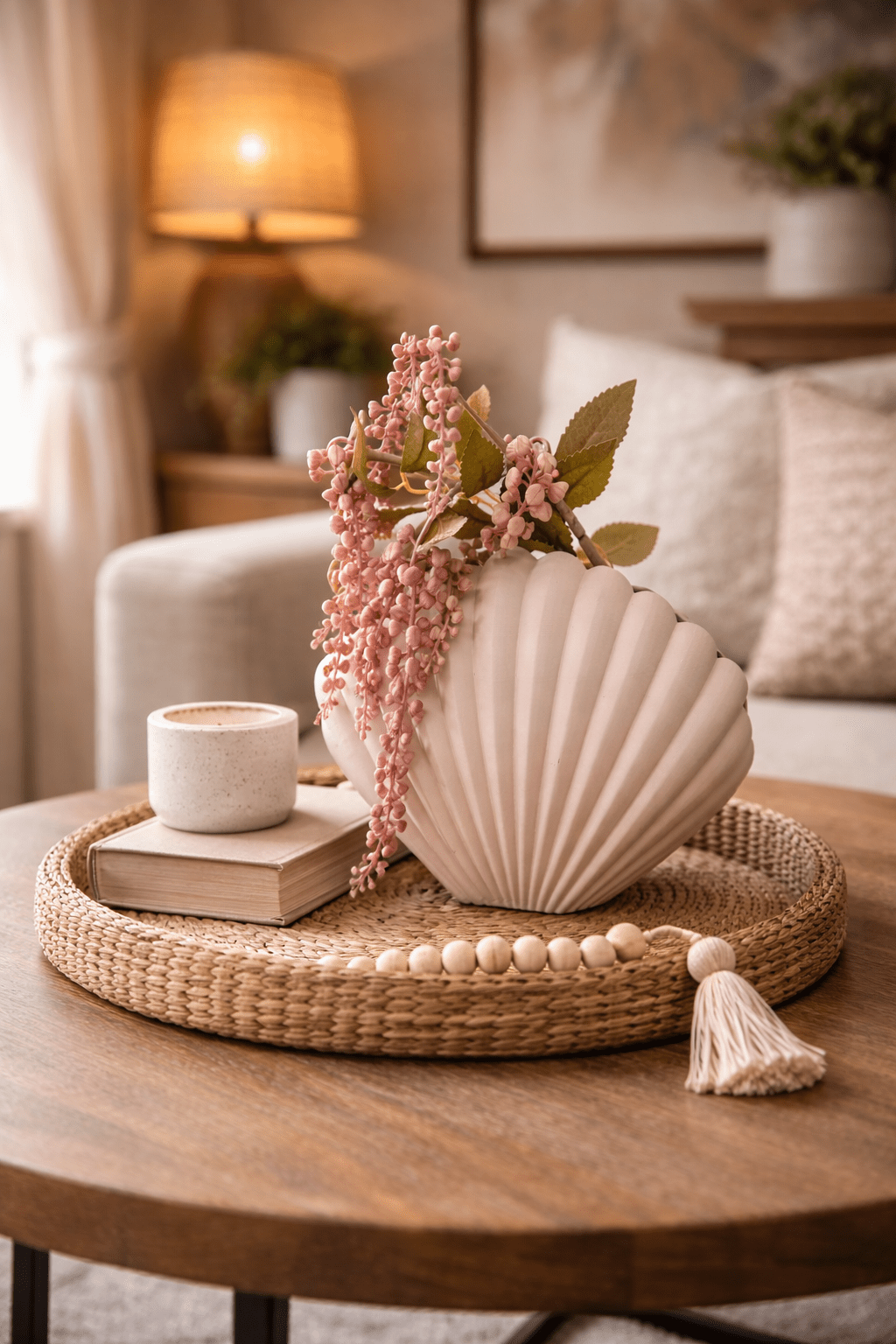 3D Shell Vase ‘soft pink’ - DYNA WOONDECORATIE