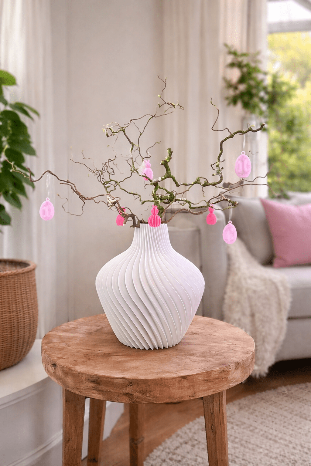 3D spiraal vaas - DYNA WOONDECORATIE