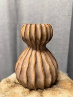 Keramische vaas beige/oudroze kleur