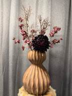 Keramische vaas beige/oudroze kleur