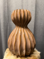 Keramische vaas beige/oudroze kleur