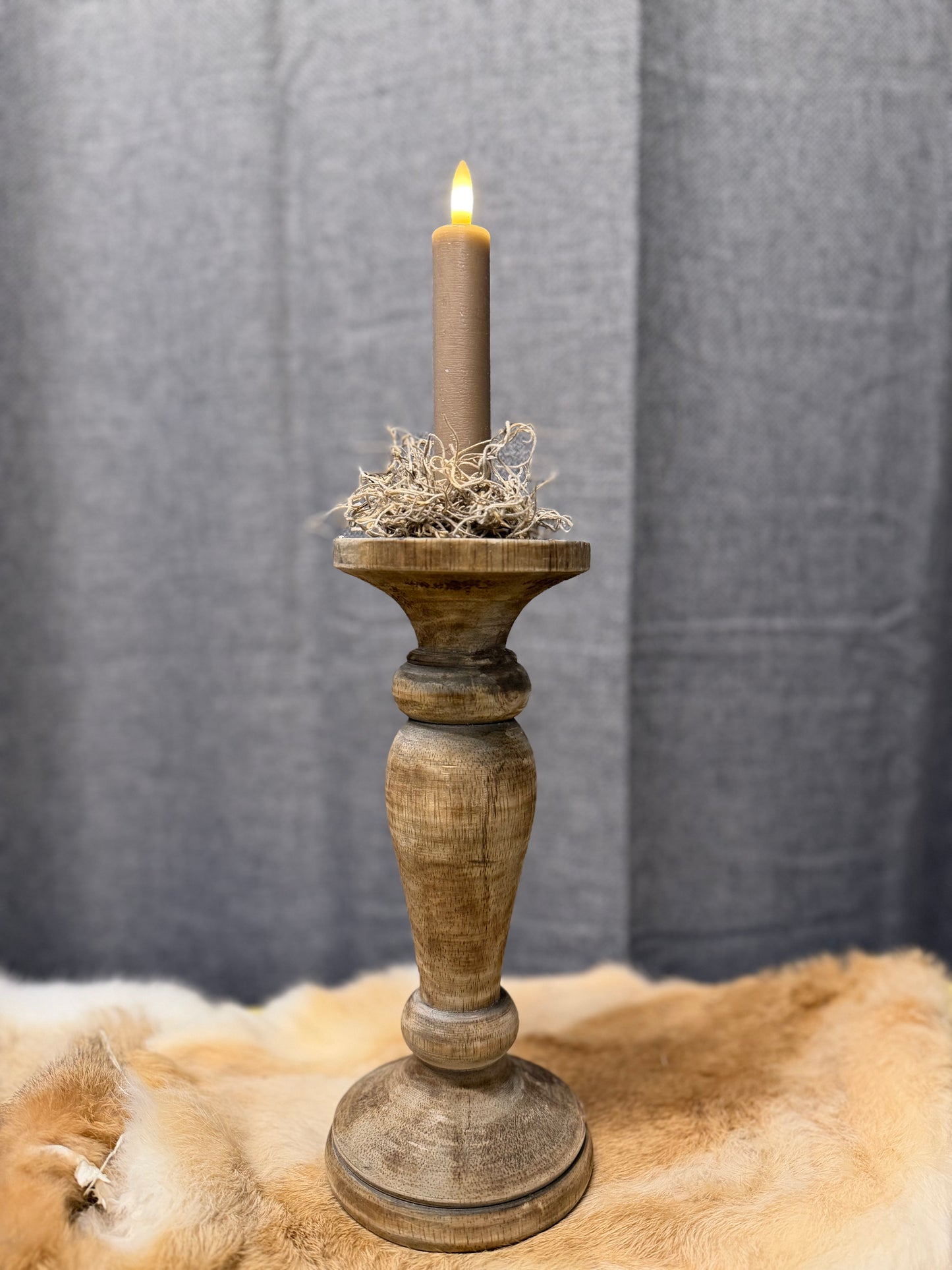 Houten kandelaar maat L