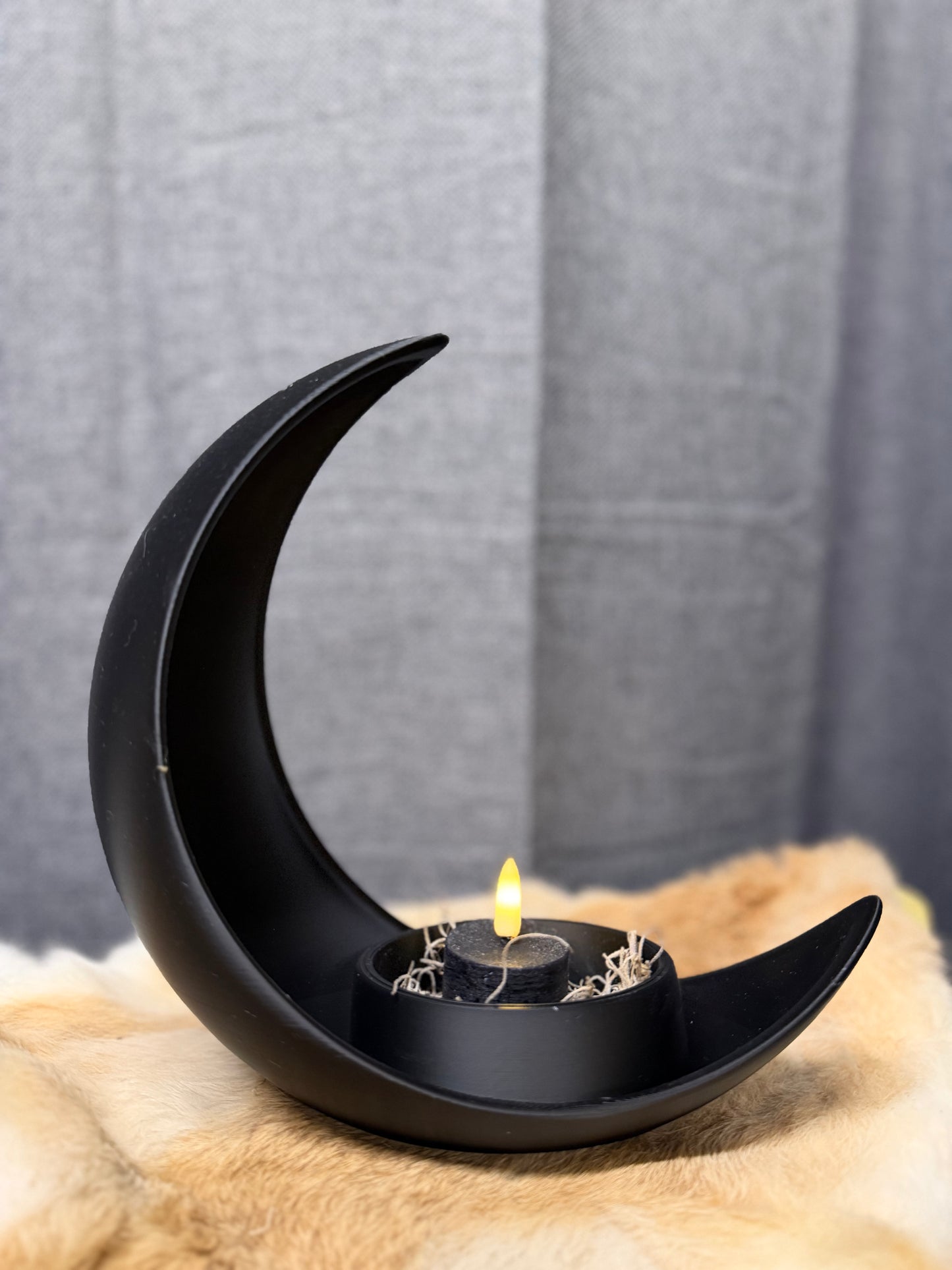 3D maan waxinelichthouder