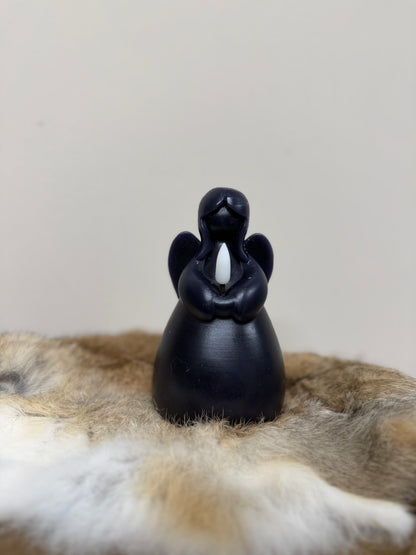 Engel kaars LED zwart