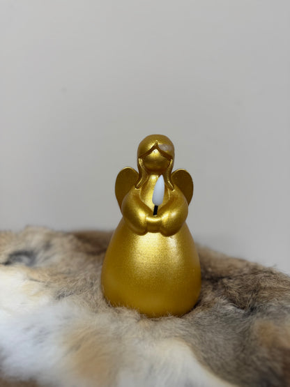 Engel kaars LED goud