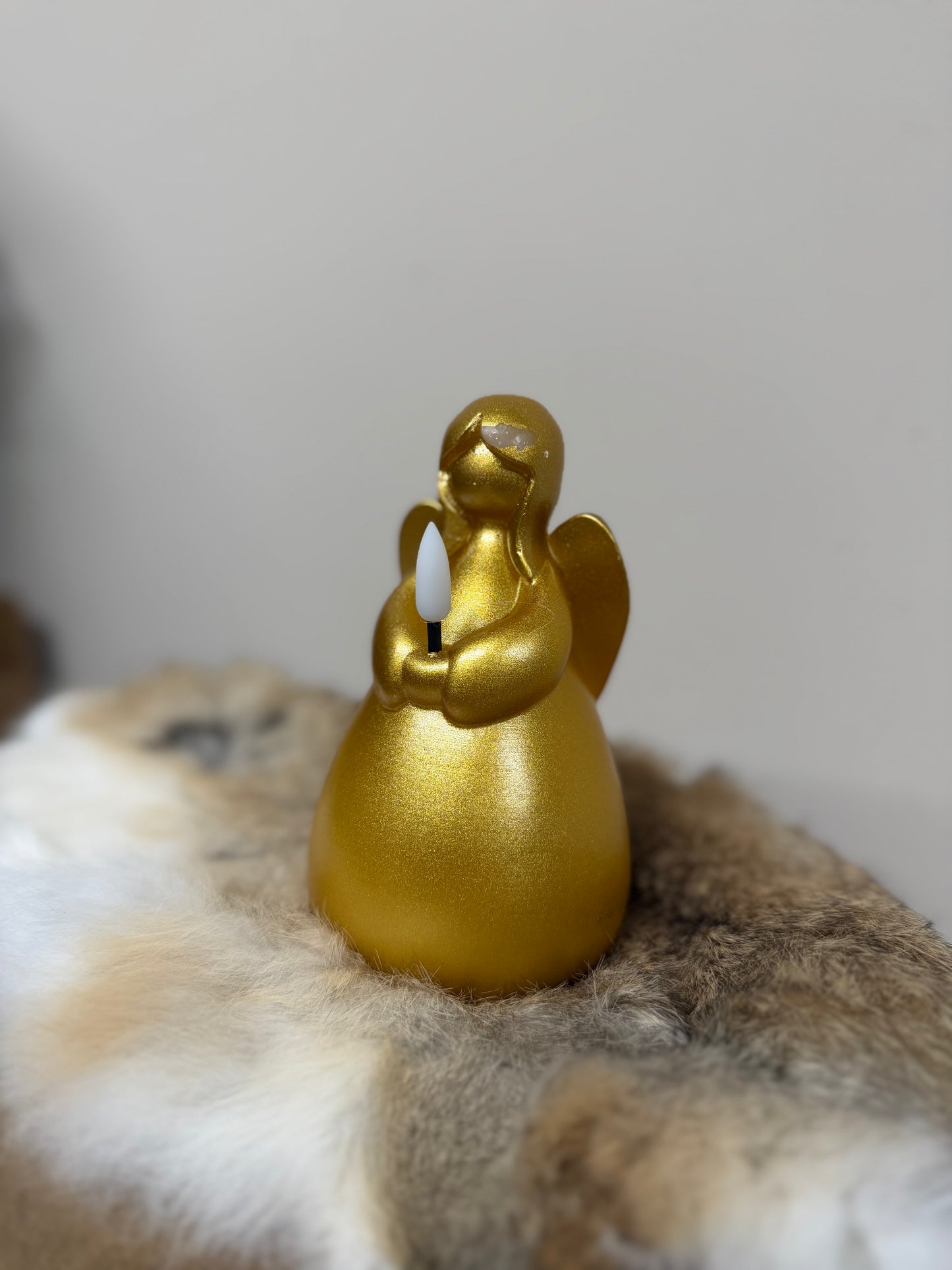Engel kaars LED goud