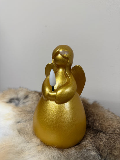 Engel kaars LED goud