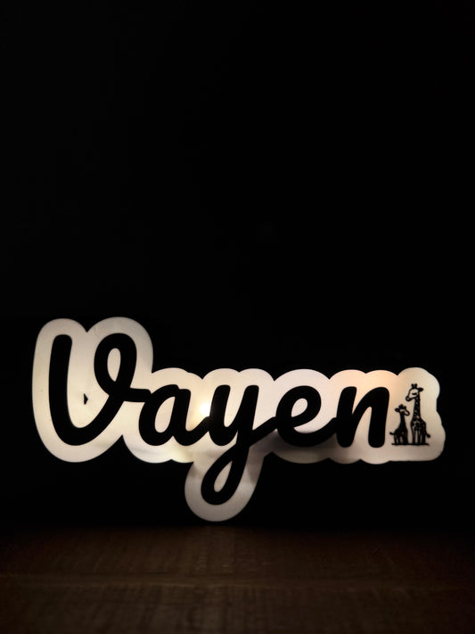 Gepersonaliseerde light box met naam