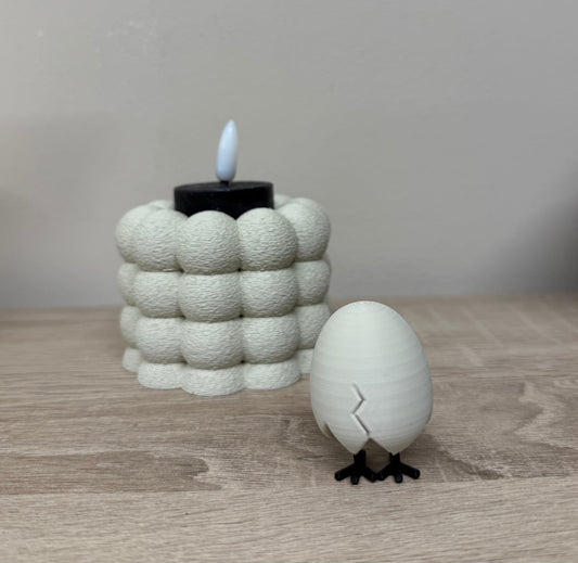 3D decoratieve mini paasei light khaki