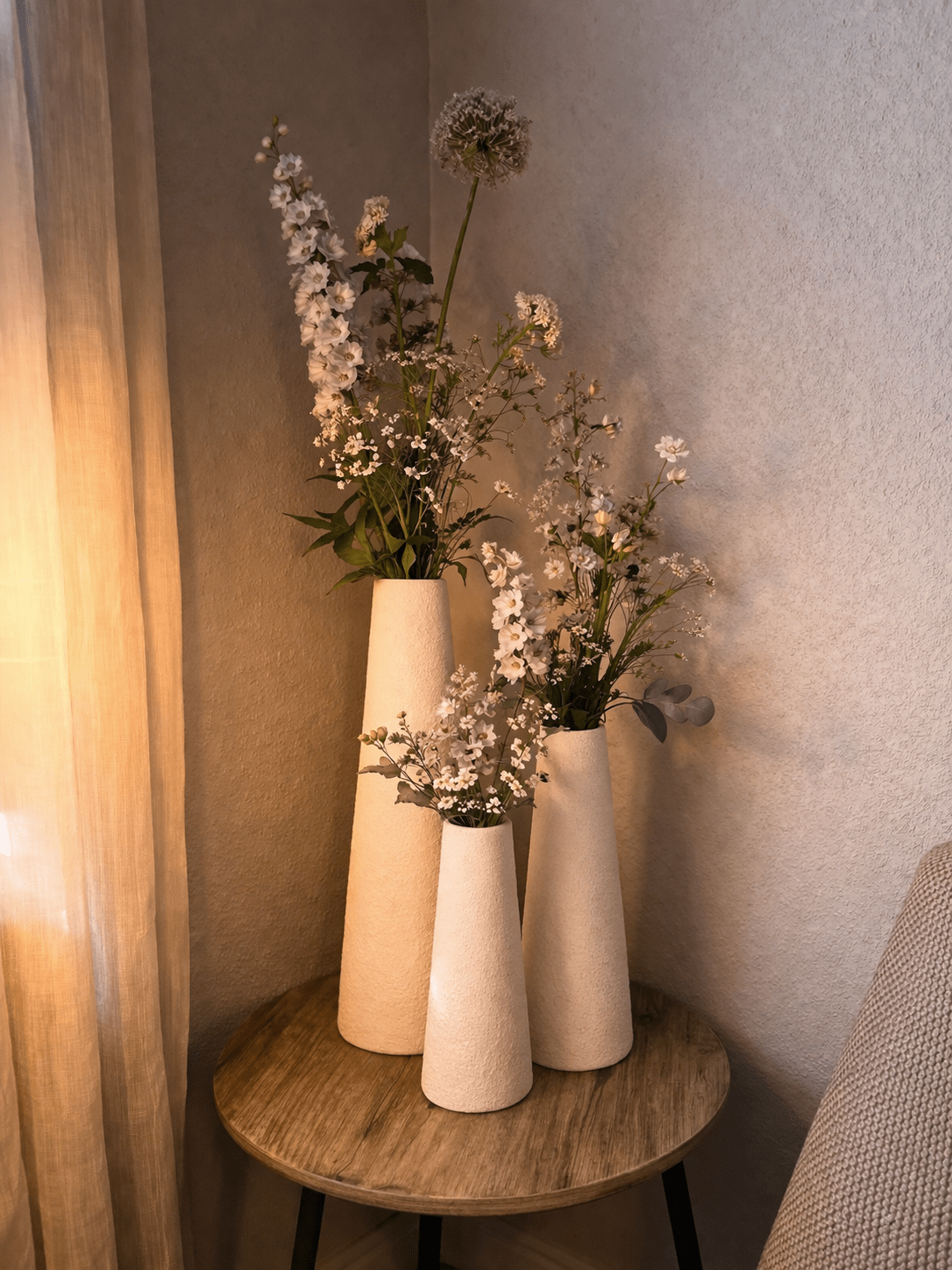 Beige vaas (meerdere maten) - DYNA WOONDECORATIE