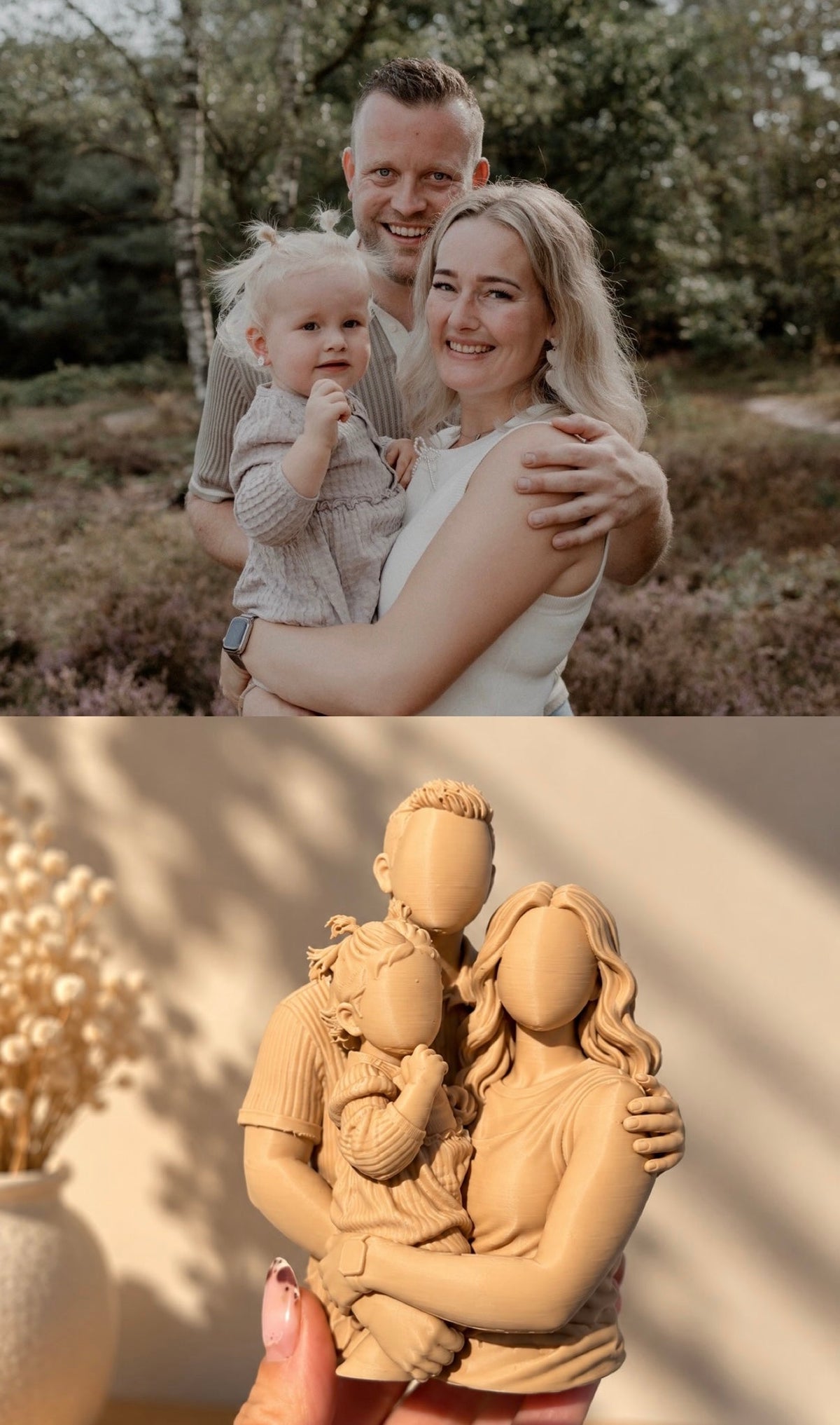 Gepersonaliseerd 3D beeldje van jouw gezin of familie - DYNA WOONDECORATIE