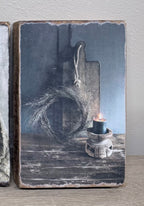 Houten schilderijtjes - DYNA WOONDECORATIE