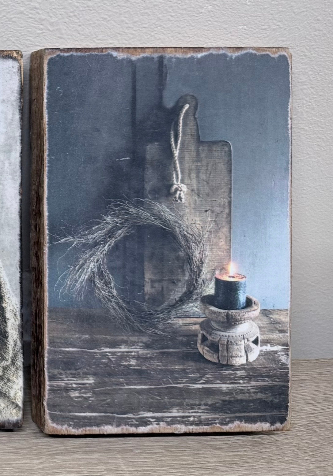 Houten schilderijtjes - DYNA WOONDECORATIE