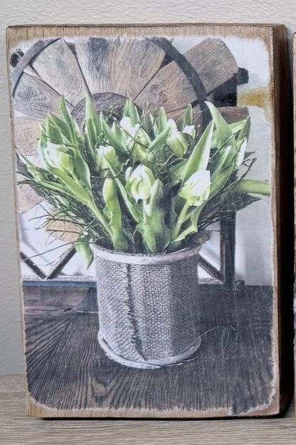 Houten schilderijtjes - DYNA WOONDECORATIE