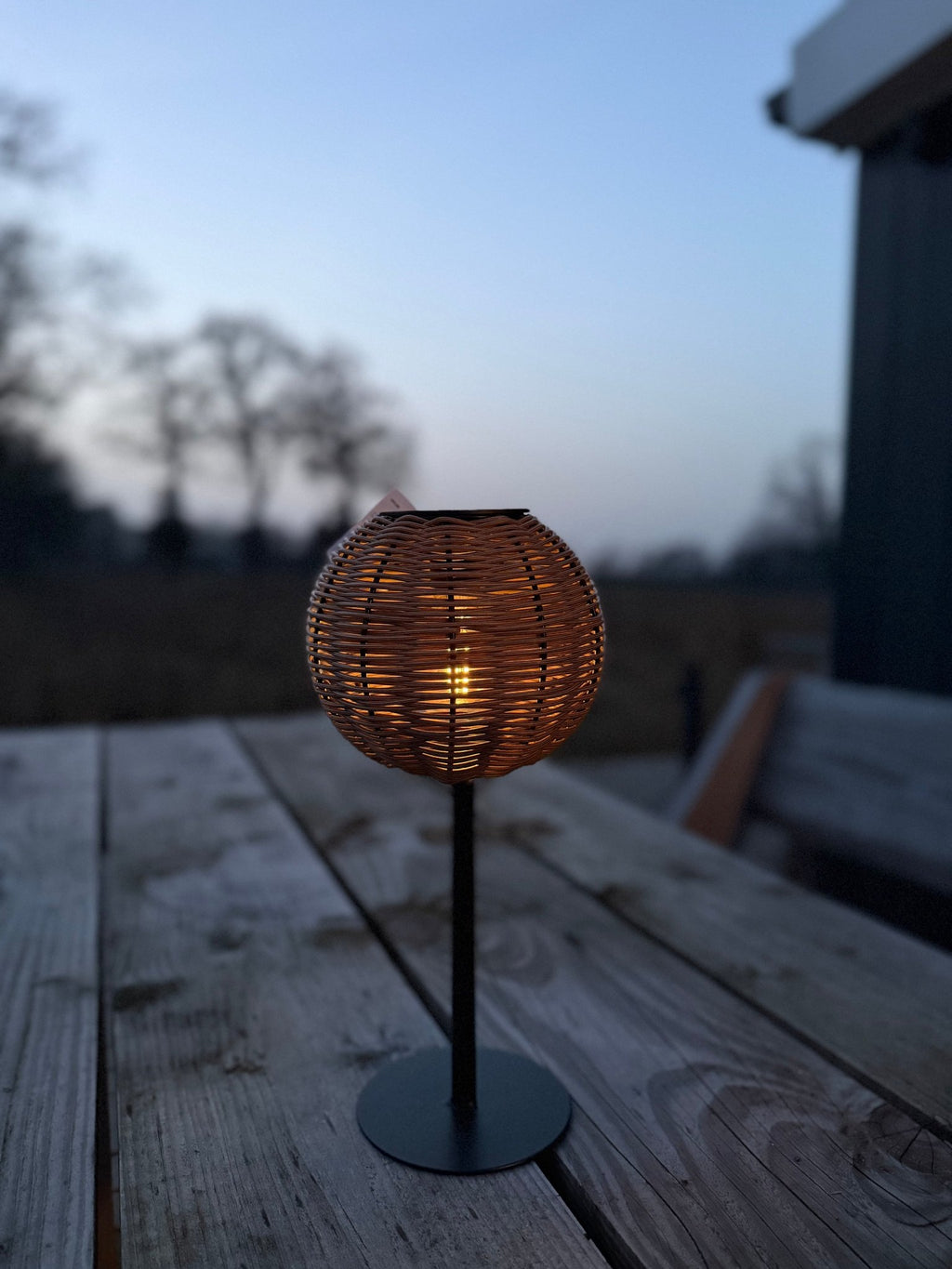 Solar tafellamp Rotan - DYNA WOONDECORATIE